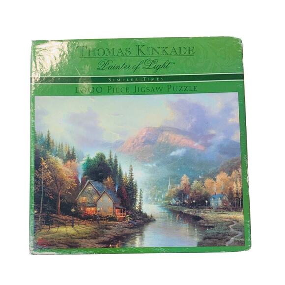 Thomas Kinkade Puzzle 1000 Piece Jigsaw Simpler Times Ceaco Painter of Light - Picture 1 of 11